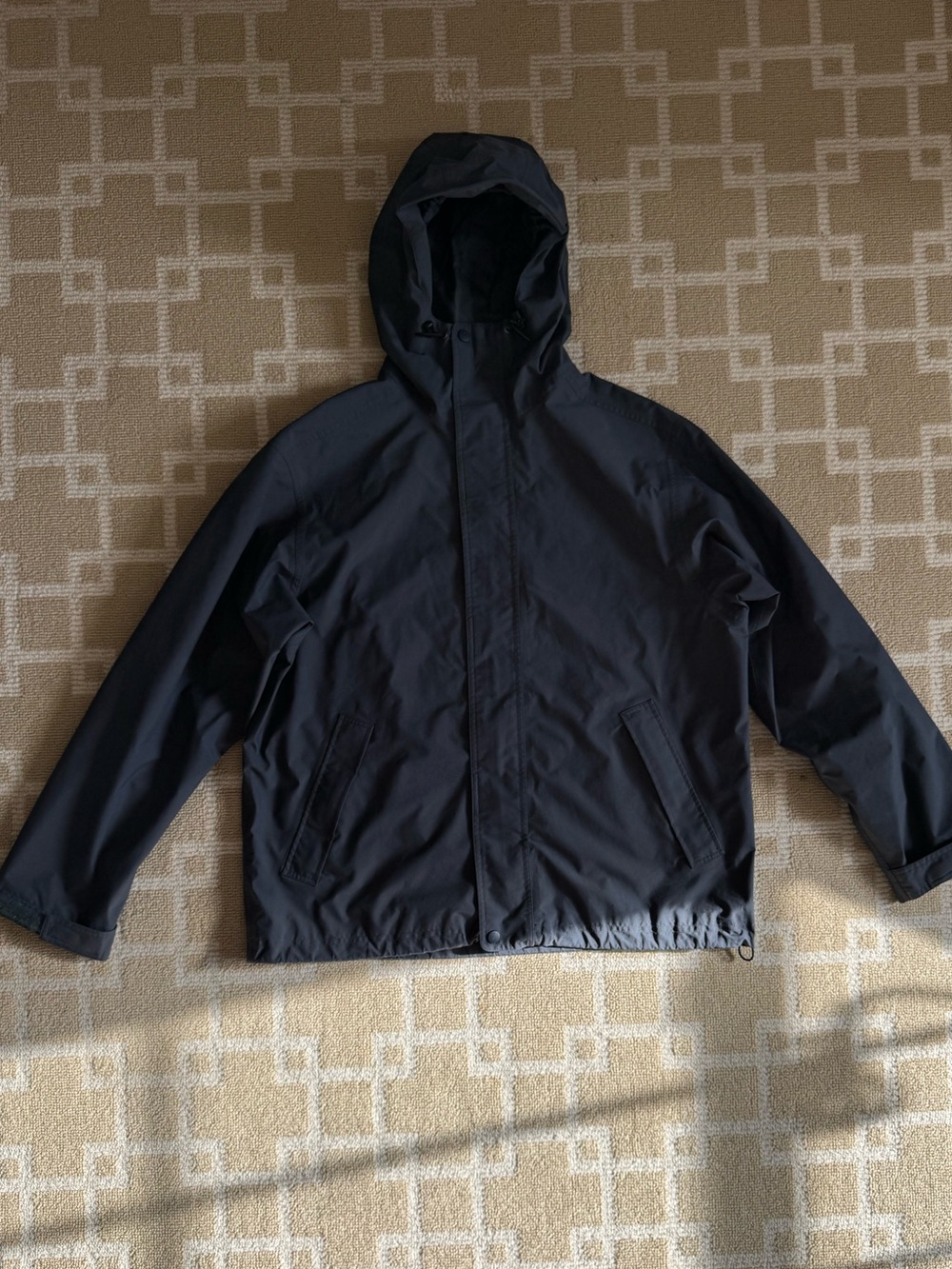 L.L. Bean Hooded Rain Jacket Gray Waterproof Windbreaker Men’s Large - Picture 14 of 14